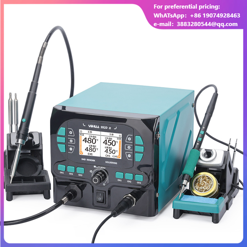 C210 Precision Soldering Station - YIHUA 992D-II 2-in-1 จอ LCD ปากกาลมร้อนขนาดเล็ก