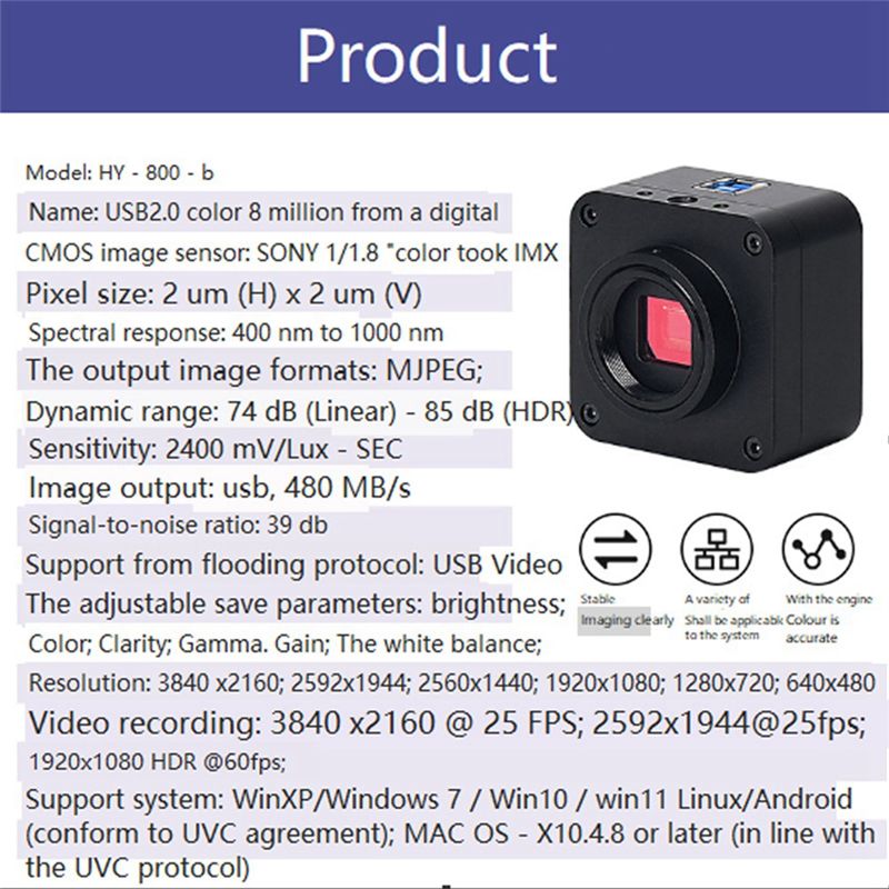【A17Z】ชุดกล้องไมโครสโคป กล้องไ - 4K Microscope Camera Sony Sensor บทวิจารณ์และราคา