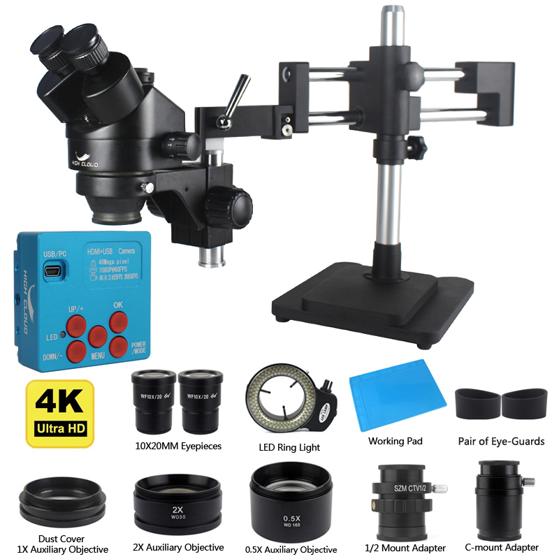 กล้องอุตสาหกรรม 48MP HDMI USB  - Simul-Focal Industrial Microscope 4K Hdmi บทวิจารณ์และราคา