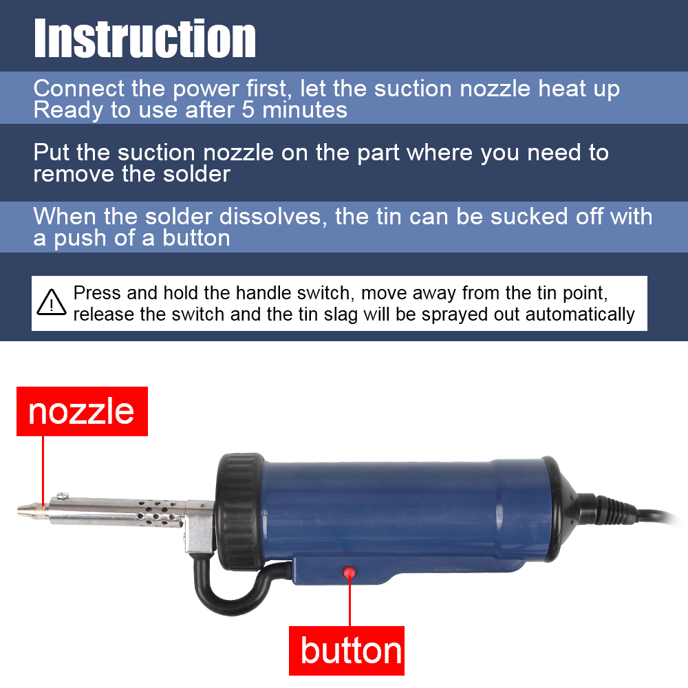 เครื่องดูดตะกั่วแบบอัตโนมัติพร - Desoldering Pump Electric Vacuum Station บทวิจารณ์และราคา